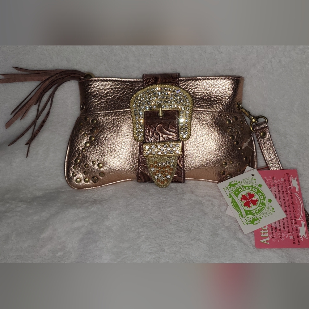 Adorable NWT Charm and Luck clutch!